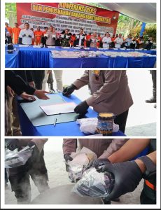 Polda Riau Gagalkan Peredaran Narkoba Jaringan Internasional: 123 Miliar Barang Bukti Dimusnahkan!
