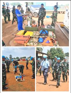 Satgas Kizi TNI Konga XX-V Monusco melaksanakan Pemeriksaan COE