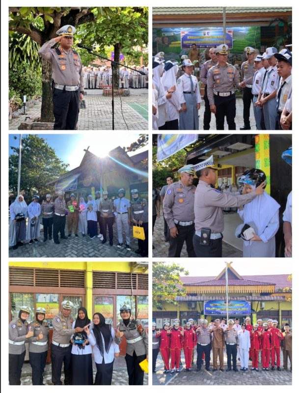 *Dirlantas Polda Riau Gelar Program Police Goes To School dan Green Policing di SMA/SMK Pekanbaru*