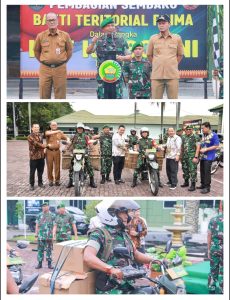 Peduli Rakyat Korem 031/WB Salurkan Bantuan 500 Paket Sembako HUT Ke – 80 TNI
