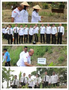Lapas Pekanbaru Ikut Andil dalam Penanaman Bibit Kelapa Serentak di Rutan Pekanbaru*