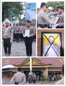 Terjerat Kasus Penipuan, Oknum Polisi Dipecat, Kapolres Inhu Pimpin Upacara PTDH