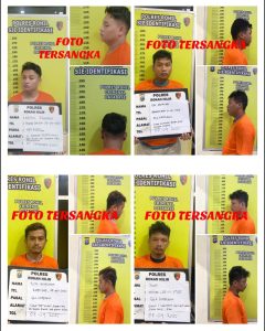 4Tersangka Pencurian Mobil Cayla di Ujung Tanjung Berhasil Dibekuk Satreskrim Polres Rohil