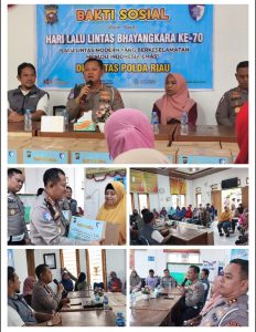 *Ditlantas Polda Riau Gelar Bakti Sosial, Bagikan 200 Paket Sembako dan Edukasi Keselamatan Berlalu Lintas*