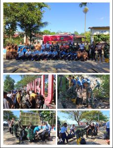 20 Kubik Sampah Plastik Diangkut dari Teluk Sawaibu, Wujud Kemanunggalan TNI dan Rakyat dalam Karya Bhakti HUT ke-80 TNI