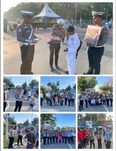 *AKP Fauza Hanes Tiara Pimpin Giat Polantas Menyapa di Kawasan CFD Pekanbaru*