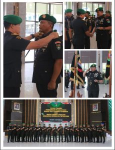 Tradisi Penerimaan Warga Baru Kodam XIX/Tuanku Tambusai dan Sertijab Danrem 031/Wira Bima Berlangsung Khidmat