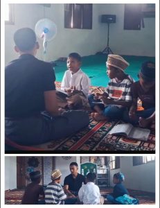 Satgas Yonif 763/SBA Pos Fef Ajak Anak-anak Belajar Mengaji di Mushola Al-Ikhlas
