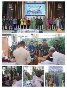HUT Ke-80 TNI, Kodam XIX/TT Tebar Kepedulian Lewat Baksos Kesehatan dan Pembagian Sembako