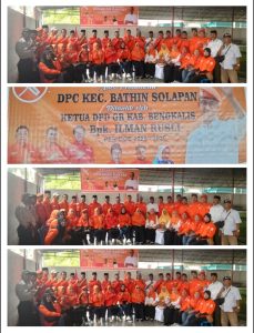 Ketua DPC GPR Kab. Bengkalis Ilman Rusli Pimpin acara Pengukuhan Pengurus DPC Mandau dan Bathin Solapan Periode 2025–2030