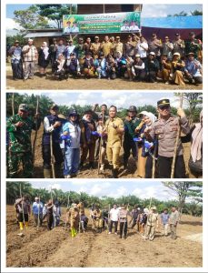 Wabub Gerry Menghadiri tanam Jagung BUMDES Capai Mandiri Sejahtera Desa Sungai Baung