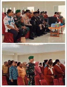 Satgas Pamtas Kewilayahan Yonif 763/SBA Hadiri Pengukuhan Ketua dan Pelantikan Pengurus Generasi Organisasi Wanita Kabupaten Tambrauw