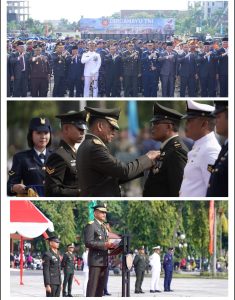 Kodam XIX/Tuanku Tambusai Gelar Upacara Peringatan HUT ke-80 TNI di Halaman Kantor Gubernur Riau