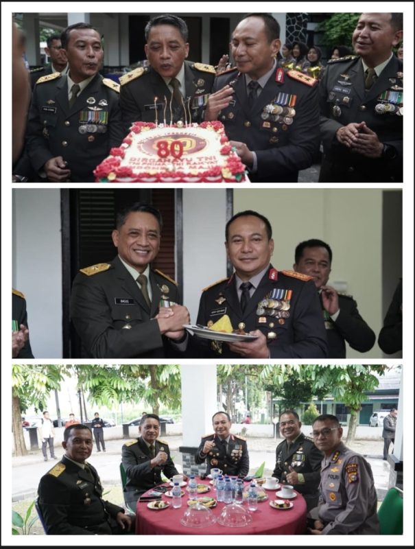 Kejutan Ulang Tahun TNI Ke-80,Kediaman Kasdam XIX/Tuanku Tambusai di Sambangi Kapolda Riau