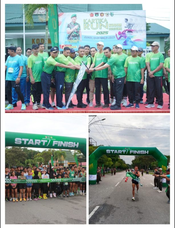 Semarak HUT TNI ke-80, Kodim Dumai Gelar Kartika Run 8K diikuti Seribu Peserta